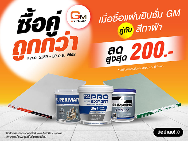 ยิปซั่ม คู่สีทาฝ้า